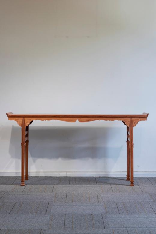 红桥红  家具严选  缅甸花梨(大果紫檀）  【167洪氏 剑足插肩榫翘头案】 商品图0