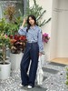Z42155-1#牛仔个性小弯刀阔腿裤 商品缩略图1
