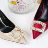 westory春秋缎面水钻方扣中式高跟宴会秀禾鞋婚鞋两穿72351 商品缩略图1