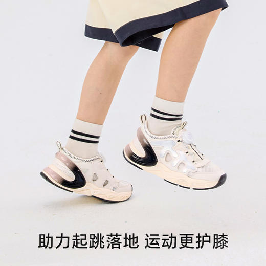 卡特兔儿童运动鞋男童2025夏季旋钮鞋防滑透气女童跑步鞋宝宝凉鞋 商品图3