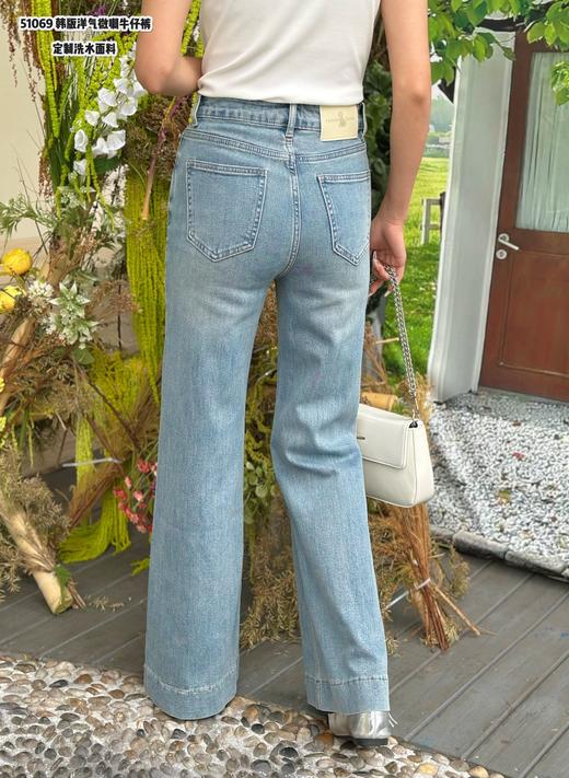 N51069#韩版宽松洋气喇叭阔腿裤 商品图5