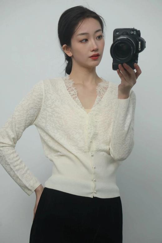 LPIUTY品牌直发！桑蚕丝羊毛蕾丝打底衫 B016839 商品图2