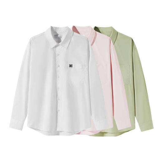 GXG男装 2024年热卖秋季GXG休闲长袖多色水洗衬衫外套男#G24D033047 商品图4