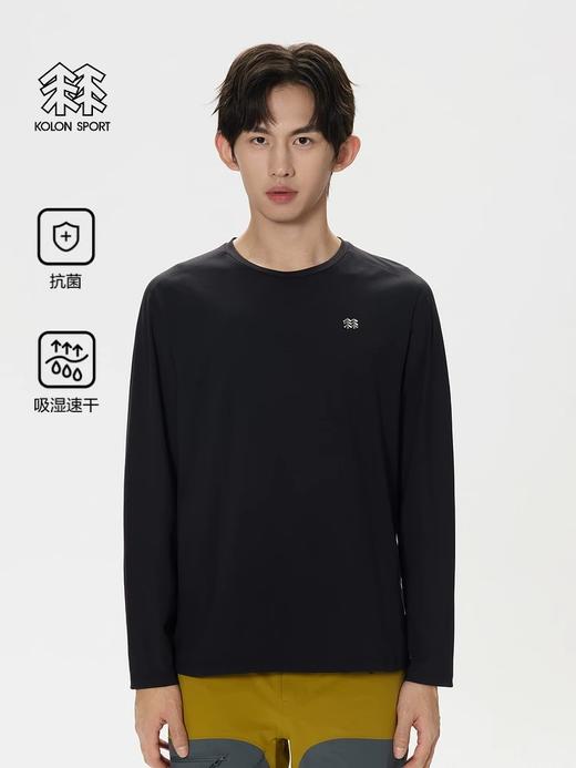 K隆 户外休闲男士速干运动微拉绒圆领长袖T恤 Z-150105 商品图0