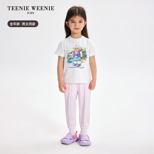 TeenieWeenie Kids小熊童装夏季男女童印花短袖亲子款T恤TKRW256482H 商品图3