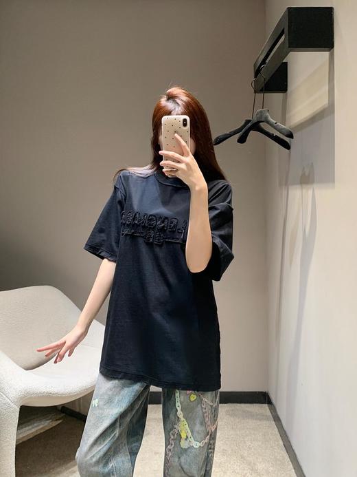 Balenciag*巴黎世家25Ss春夏新款重工炒色做旧字母T恤男女同款情侣系（DQJ） 商品图4