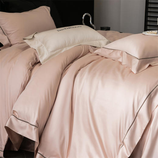 【线下门店轻奢高端系列】星耀臻柔棉纯色四件套 天丝棉艾草抑菌纤维柔顺清凉套件 商品图1