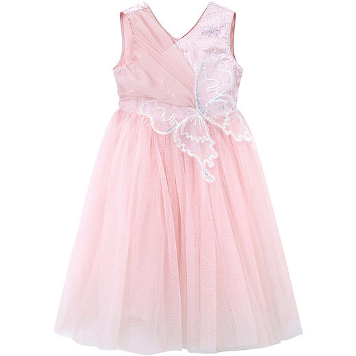 笛莎Deesha 童装女童连衣裙2025夏新款女童甜美蝴蝶仙子礼服裙 商品图4