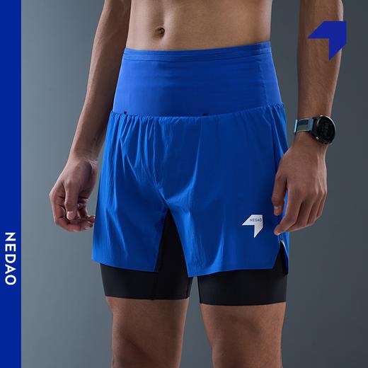 NEDAO内道一片裆腰包收纳带内衬越野跑运动训练可挂杖弹力跑步男士短裤 商品图1