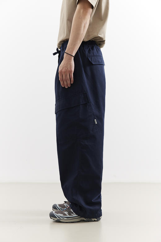 吃茶去chichaqu25全棉洗水口袋长裤宽松复古休闲工装男女 商品图1