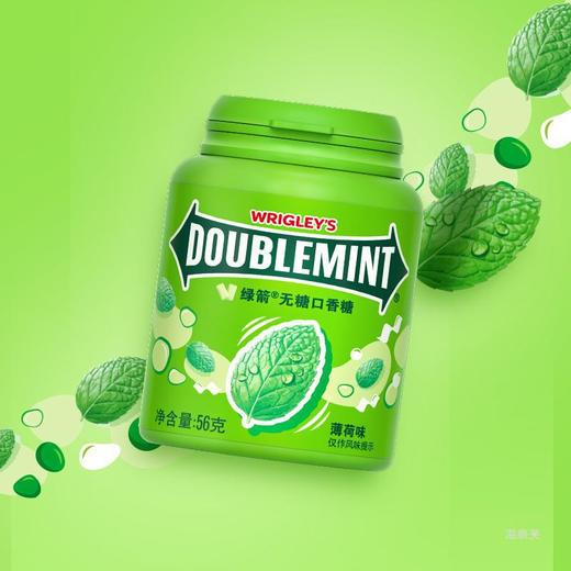 【一箭清新，一见亲远~】绿箭口香糖约40粒*6瓶装 绿茶薄荷味 清新口气 办公室休闲零食糖果-QQ 商品图2