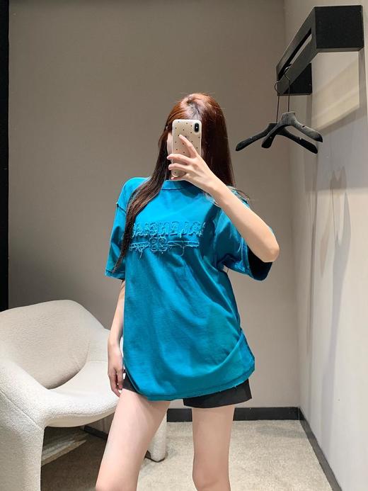 Balenciag*巴黎世家25Ss春夏新款重工炒色做旧字母T恤男女同款情侣系（DQJ） 商品图9