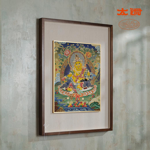 太铜 铜雕画《黄财神 景泰蓝画》客厅玄关沙发背景墙装饰画 商品图2