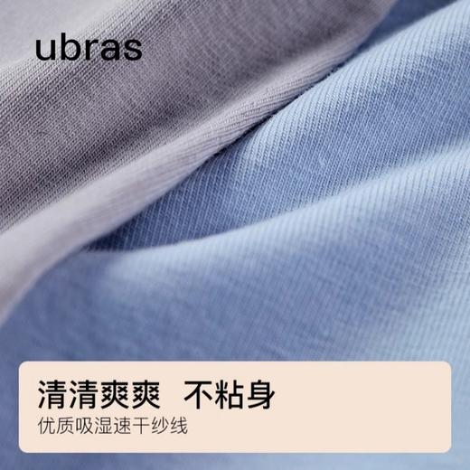 【ubras速干棉纯棉抗菌裆男士四角裤（三条装）】✅采用速干棉纱织造，自带凉感，干爽朴素的棉质感，纱线级别的吸湿速干 ✅7A级抗菌纯棉底裆，水洗150次后仍能保持抗菌，24小时安心呵护 商品图4
