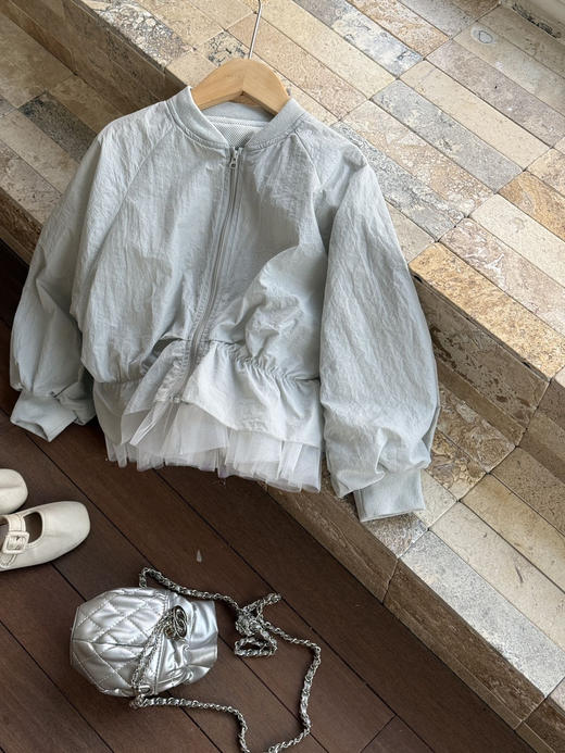 诠释夏日轻盈美学❗️SG超美花苞裙摆儿童外套泡泡袖棒球服 商品图6
