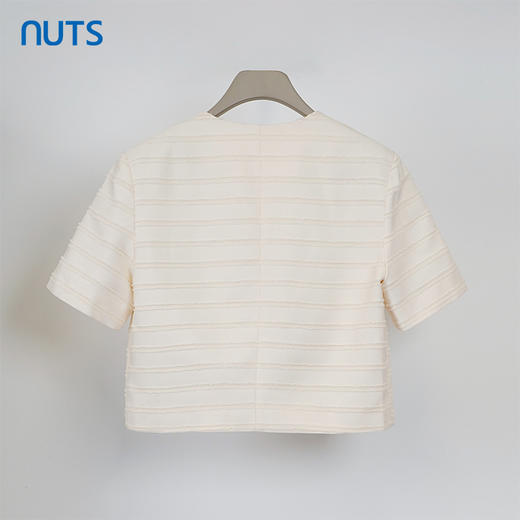 NUTS夏季新品时尚优雅修身气质百搭纯色圆领短外套418042505 商品图1
