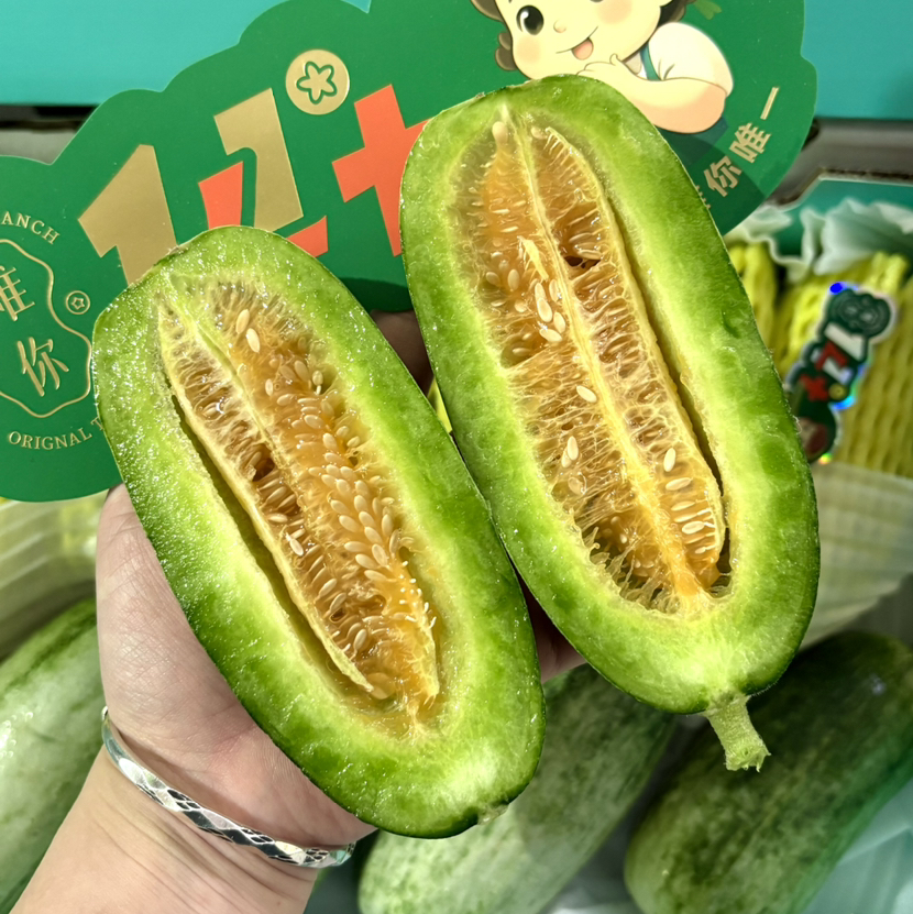 博洋9号蜜瓜 山东 羊角蜜一件6-8左右个重4斤