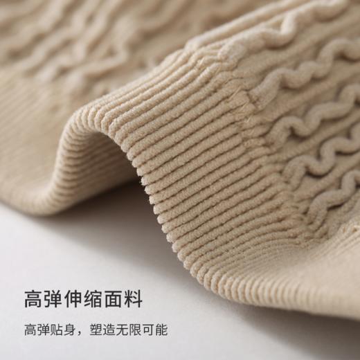 夏季新款卡其贴身舒适文胸美臀塑性短裤透气螺纹瑜伽运动针织套装 商品图4