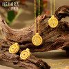 【热卖臻品】芳华-美人如花 太阳花黄金项链足金镶嵌钻石套链女士礼物MEMORA诗普琳LN015301 商品缩略图5