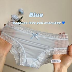 【3条装❗超薄奶油色系内裤】裸感轻盈自在呼吸，裆部采用100%的纯棉面料裤，夏季无痕女生中腰薄款蕾丝边三角裤QQ