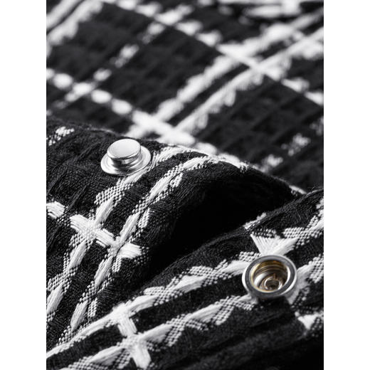 GXG男装 2024年秋季热卖GXG黑白格潮流休闲宽松外套夹克男 商品图3