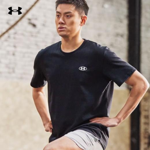 【限时秒杀】安德玛UA春夏男子高克重训练宽松圆领运动短袖1382902-001 商品图0