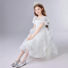 笛莎Deesha 童装女童连衣裙2025夏新款女童夏季甜美网纱公主礼服裙