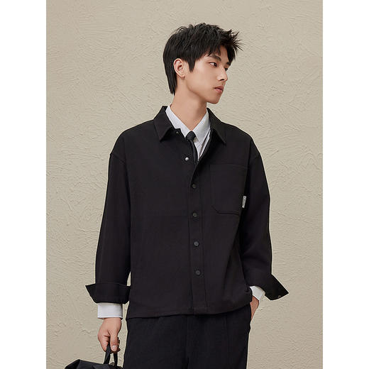 GXG男装  秋季热卖潮流简约休闲翻领夹克外套男上衣 商品图4