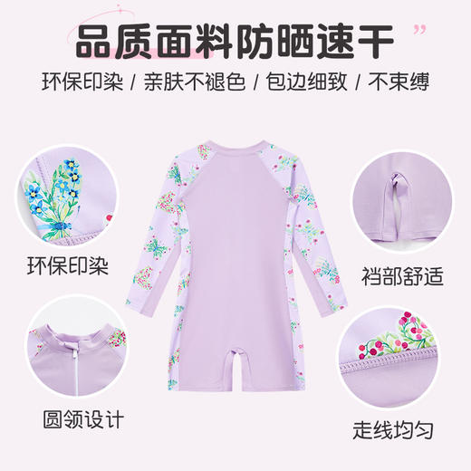 儿童泳衣夏季女童卡通短袖连体游泳衣女孩宝宝长款防晒速干泳装L-5XL 商品图3