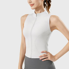 跃牌【瑜堂系列】新款立领无袖外套弹力修身透气显瘦运动外套JYMW041