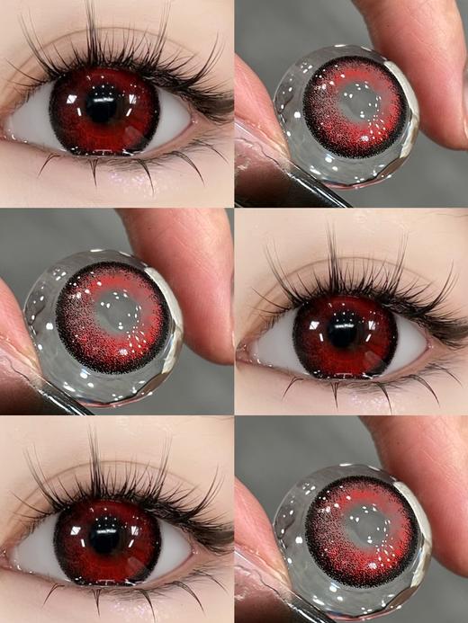 jelly doll半年抛美瞳 血红烟熏 14.0mm 商品图0