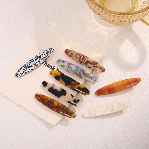 【39.9抢8件❗复古简约发夹】yojane法式小号碎发夹子，简约有型白看不腻，韩国优雅边夹一字夹鸭嘴夹刘海夹QQ 商品图0