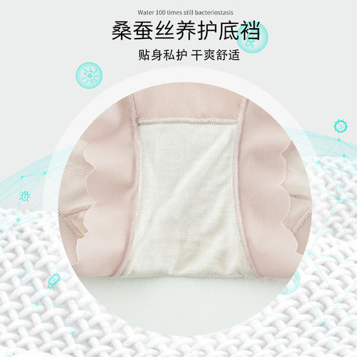 【3条装❗️超薄高腰性感内裤】凉感冰丝，至轻至薄至裸感，温柔呵护！无痕内裤女高腰网纱半透明提花性感桑蚕丝抗jun裆女士三角裤头夏季 商品图3