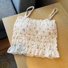 【纯欲甜美❗清新碎花吊带】设计感褶皱碎花，自带胸垫，肩带可调节，褶皱裹胸外穿辣妹美背抹胸吊带背心QQ 商品缩略图6
