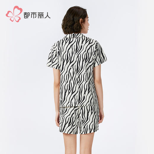 都市丽人生活家居女士棉质短袖套装薄40支TC拉架短袖类LHH1C8 商品图3