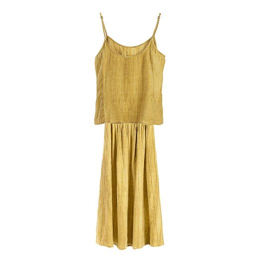 绽放301-302朵/100%亚麻U形领口吊带可调节棉绳半身裙百搭套装 商品图4