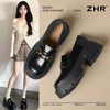 ZHR则则【厚底增高5.5CM】乐福鞋女英伦风单鞋女百搭黑色小皮鞋女 商品缩略图0