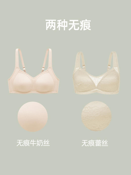 【妥妥杯】遐大胸显小文胸全罩杯防凸点薄款光面无痕无钢圈内衣女 商品图4