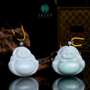 D翡翠吊坠-大佛公配绳约50mm 商品图0