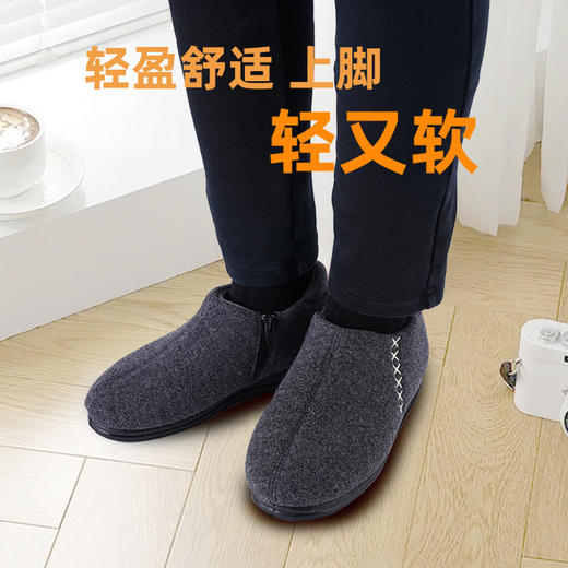 巴玛适中老年妈妈鞋加肥加厚女鞋脚肿保暖防滑软底加绒棉鞋女段B4 商品图5