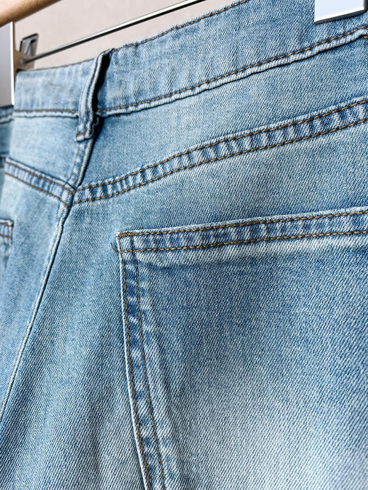 【可以跑步的牛仔裤】噢蜜ooomeooo一条搭所有猫须牛仔裤 商品图6