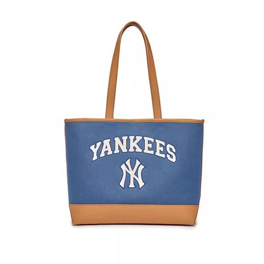 【品牌授权】防伪码 韩国MLB 学院风大容量托特包-藏青色LA 靛蓝色NY 黑色C 女新款老花满印休闲时尚运动背包单肩学生书包 3AORL103N 商品图1