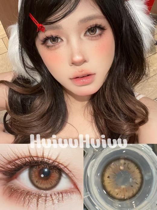 【大直径】PUFF GIRL-烟熏三文鱼棕-14.5mm【半年抛 度数0-800度 含525/575】 商品图0