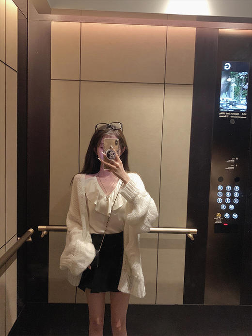 金蘑菇菇 舒适感 针织衫开衫套组/loew*开衫吊带半裙 商品图0