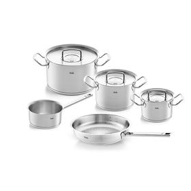 德国进口菲仕乐（Fissler）雅阁系列套锅5件套 （炖煮锅（16cm+20cm+24cm）, 奶锅 16cm, 煎锅 24cm)