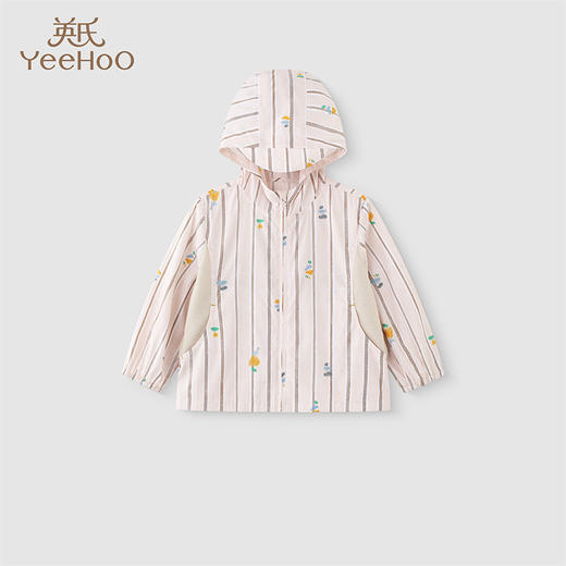 英氏儿童防晒衫夏季男童户外防晒外套冰感防热连帽衫YRWVJ2R013A 商品图0