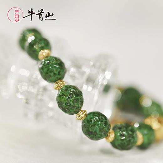 牛首山香灰金银箔手工锤纹琉璃春牛首系列手链手机挂坠送女友闺蜜 商品图2