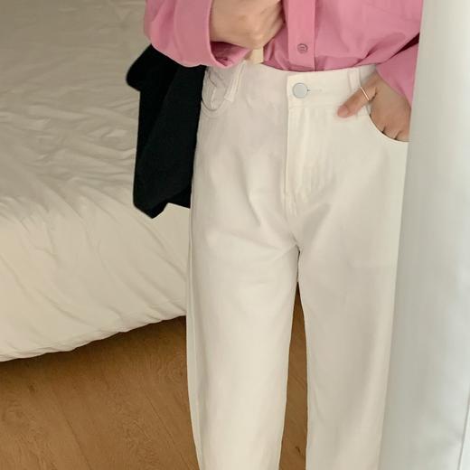 轩齐显瘦白色牛仔裤，98%棉亲肤舒适，直筒版型自带P腿效果（下单3-5天内发货） 商品图5