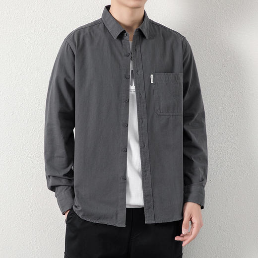 红览 七分袖/长袖春夏纯棉男士衬衫8855 商品图6