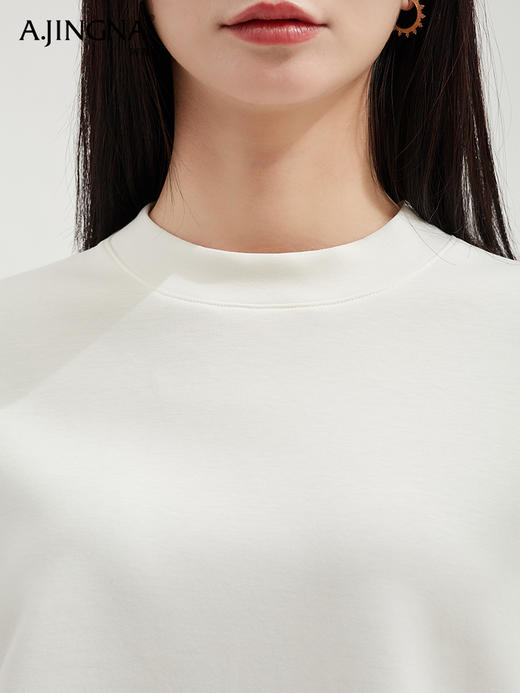 【0压系列】阿菁娜简雅时髦圆领微宽松版T恤F30C302015 商品图3